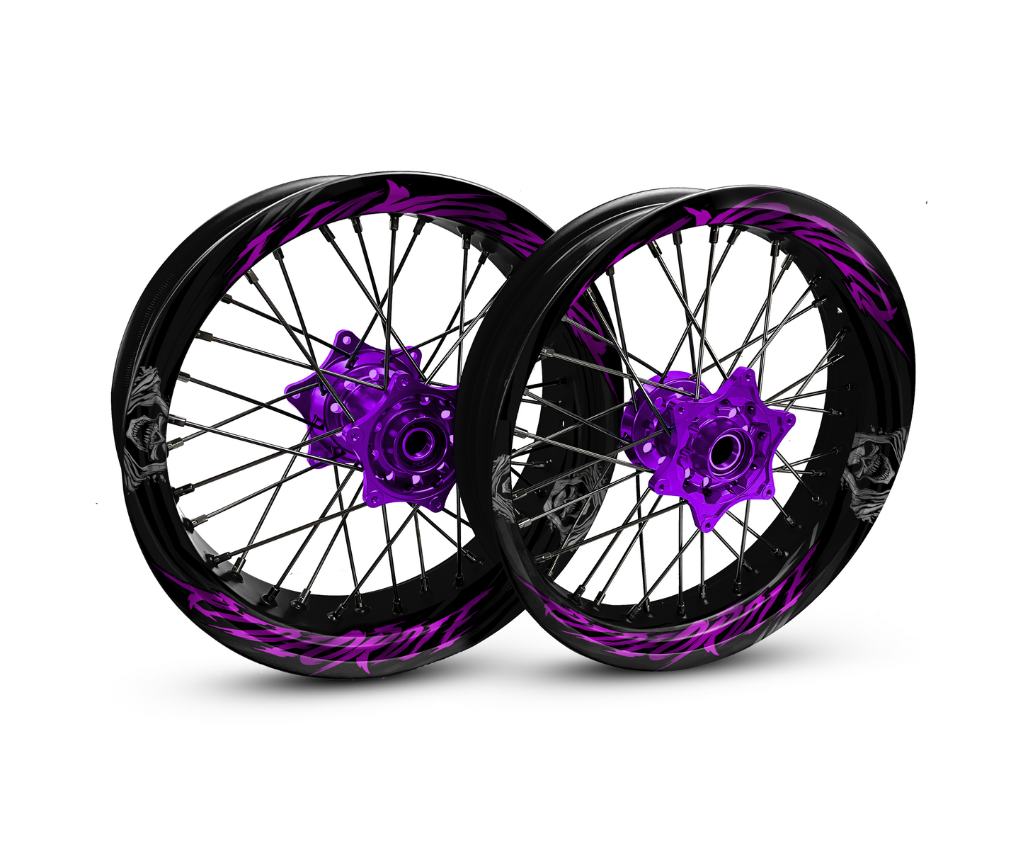 Pegatinas para llantas de motocicleta - Giro de 360° - Edición RideOrDie