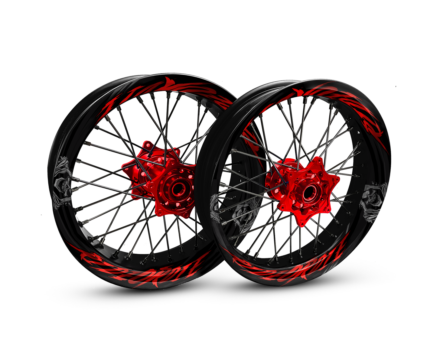 Pegatinas para llantas de motocicleta - Giro de 360° - Edición RideOrDie