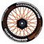 Felgenaufkleber Supermoto Design Hexagon S orange