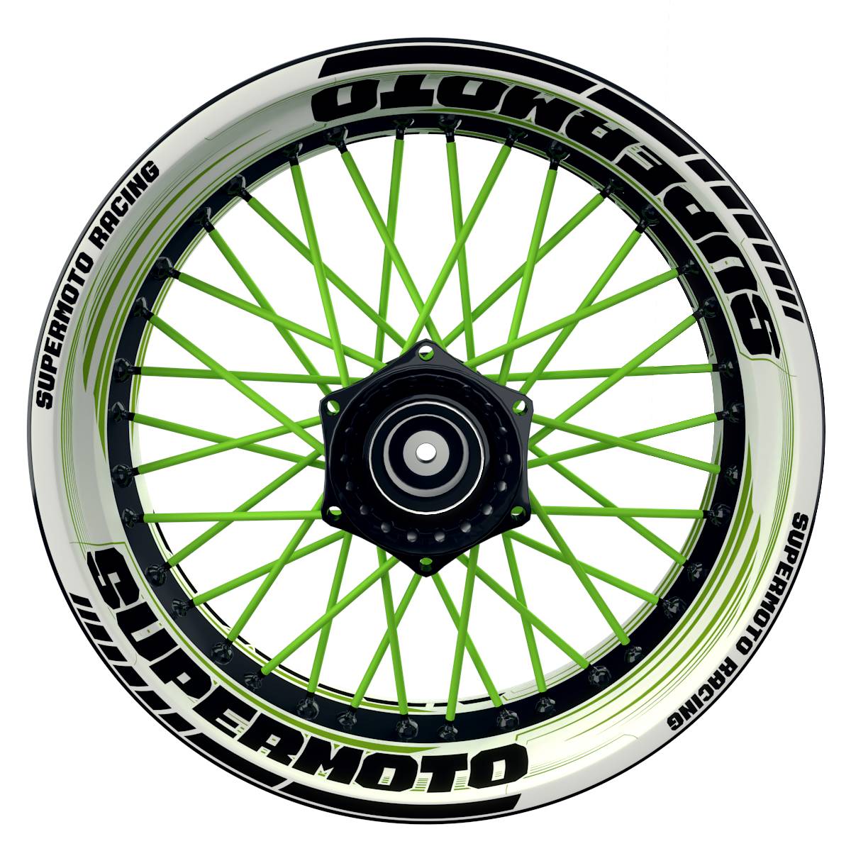 Felgenaufkleber Supermoto Design Saw W grün