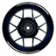 Felgenaufkleber Saw schwarz neutral Wheelsticker Premium blau