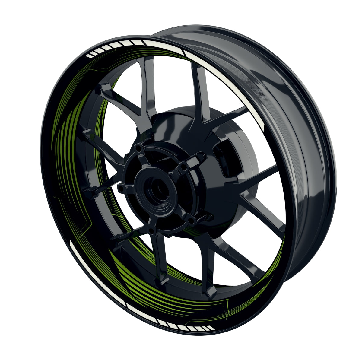 Felgenaufkleber Saw schwarz neutral Wheelsticker Premium grün