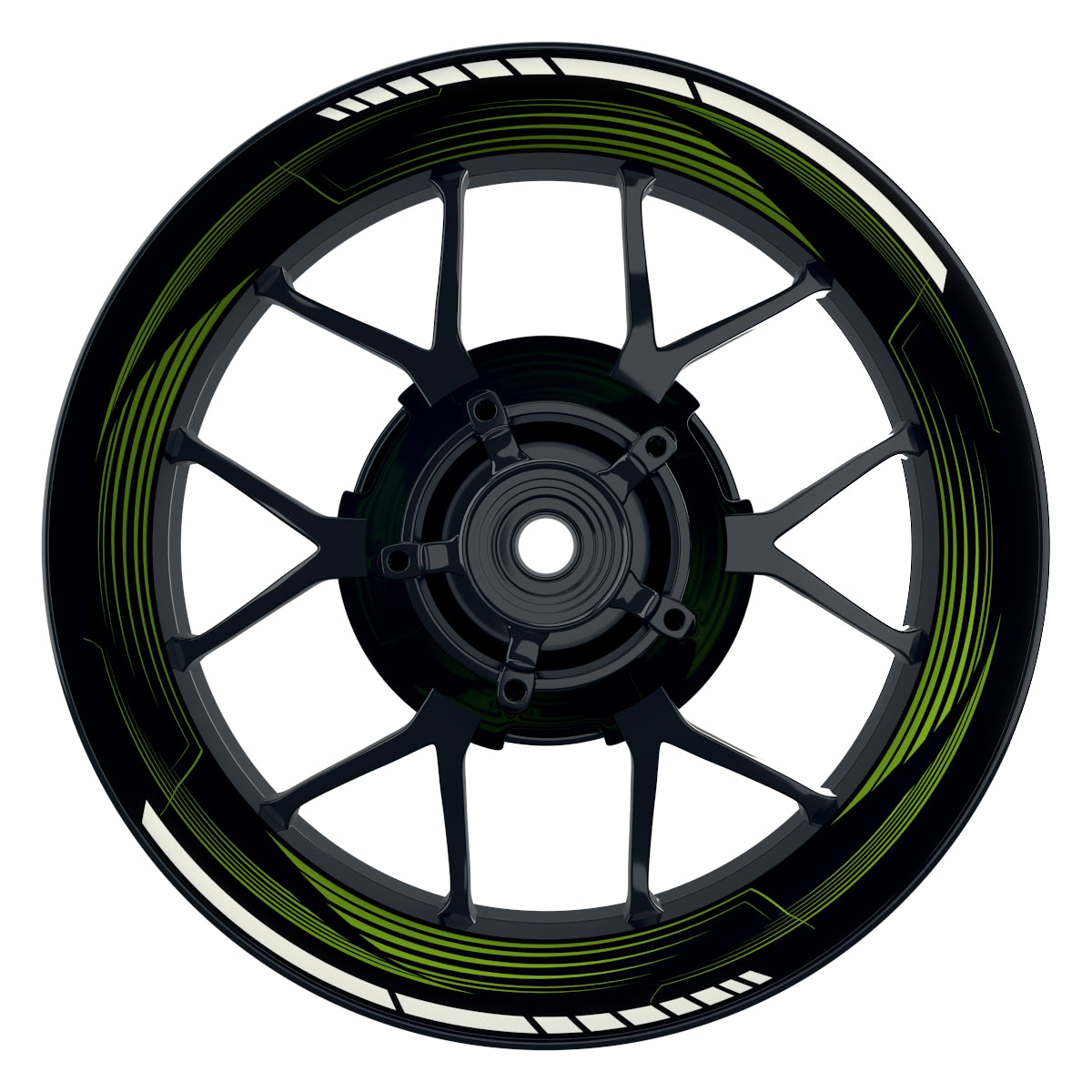 Felgenaufkleber Saw schwarz neutral Wheelsticker Premium grün