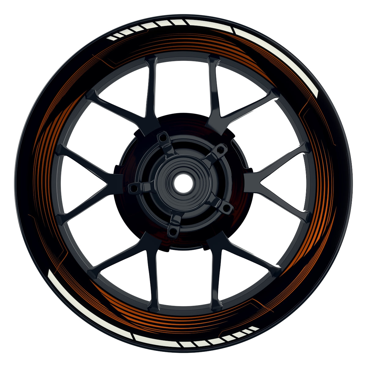 Felgenaufkleber Saw schwarz neutral Wheelsticker Premium orange