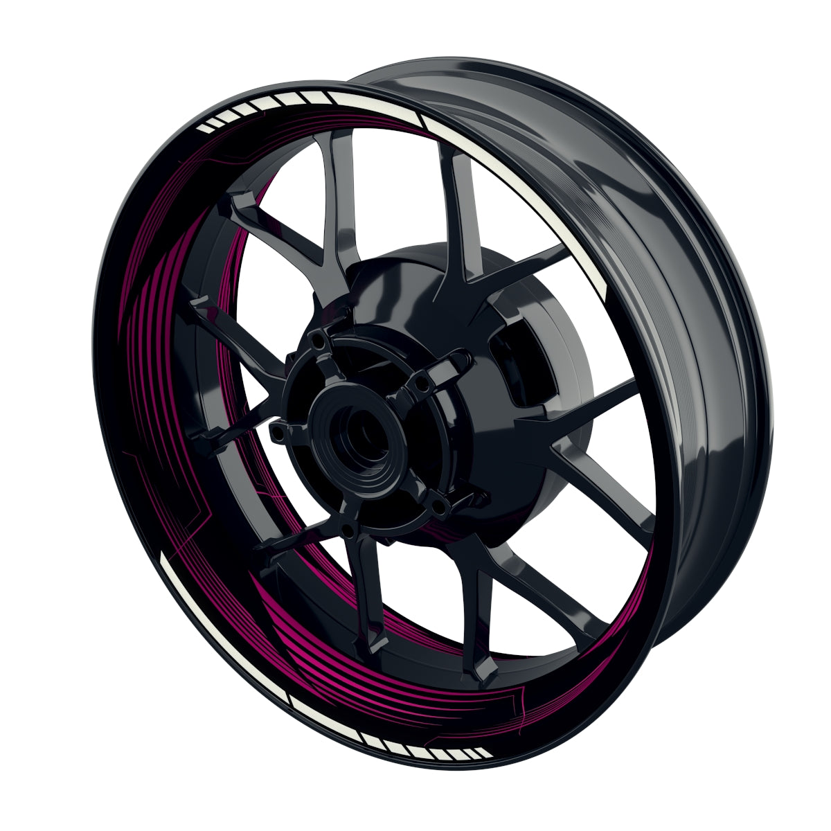 Felgenaufkleber Saw schwarz neutral Wheelsticker Premium pink