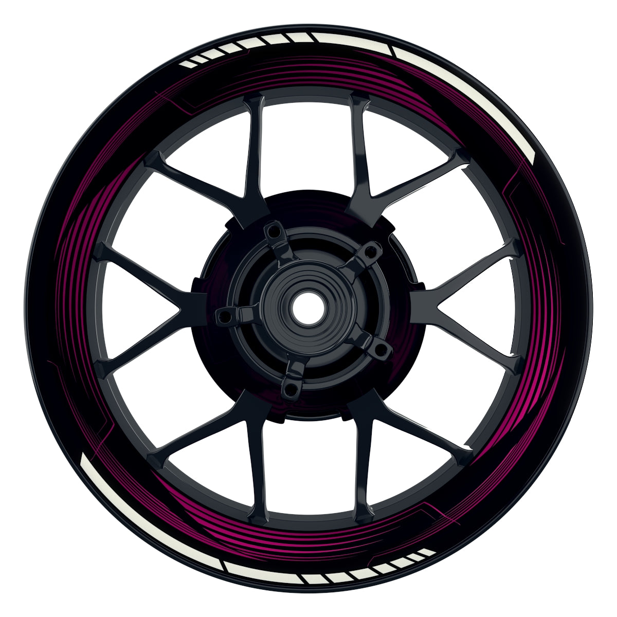 Felgenaufkleber Saw schwarz neutral Wheelsticker Premium pink