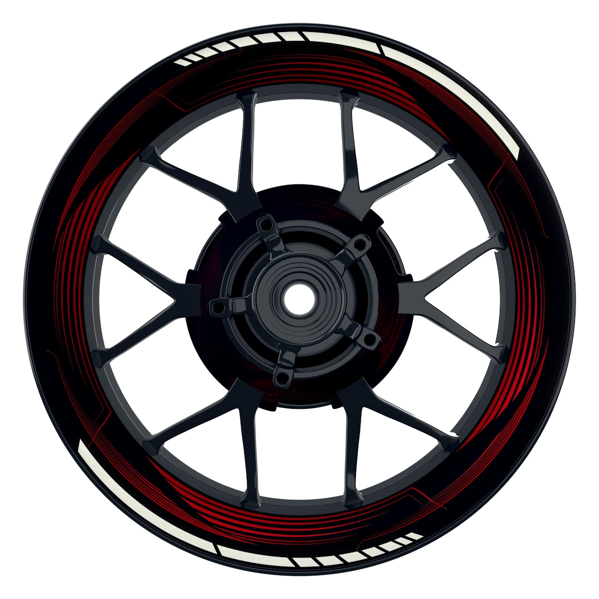 Felgenaufkleber Saw schwarz neutral Wheelsticker Premium rot