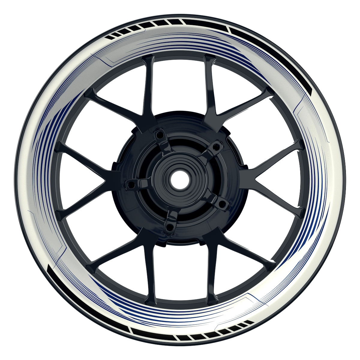 Felgenaufkleber Saw weiss neutral Wheelsticker Premium blau