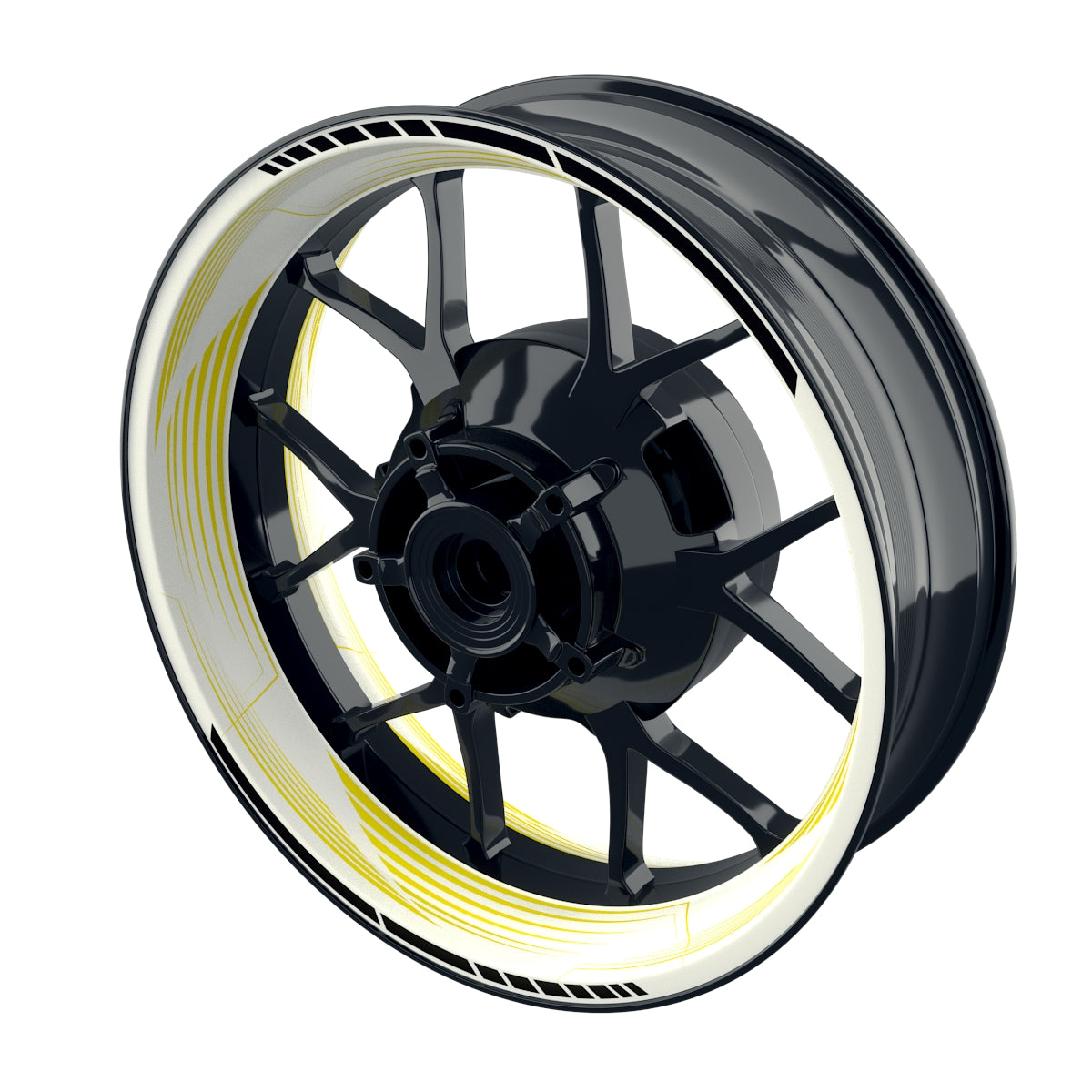 Felgenaufkleber Saw weiss neutral Wheelsticker Premium gelb