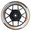 Felgenaufkleber Saw weiss neutral Wheelsticker Premium orange