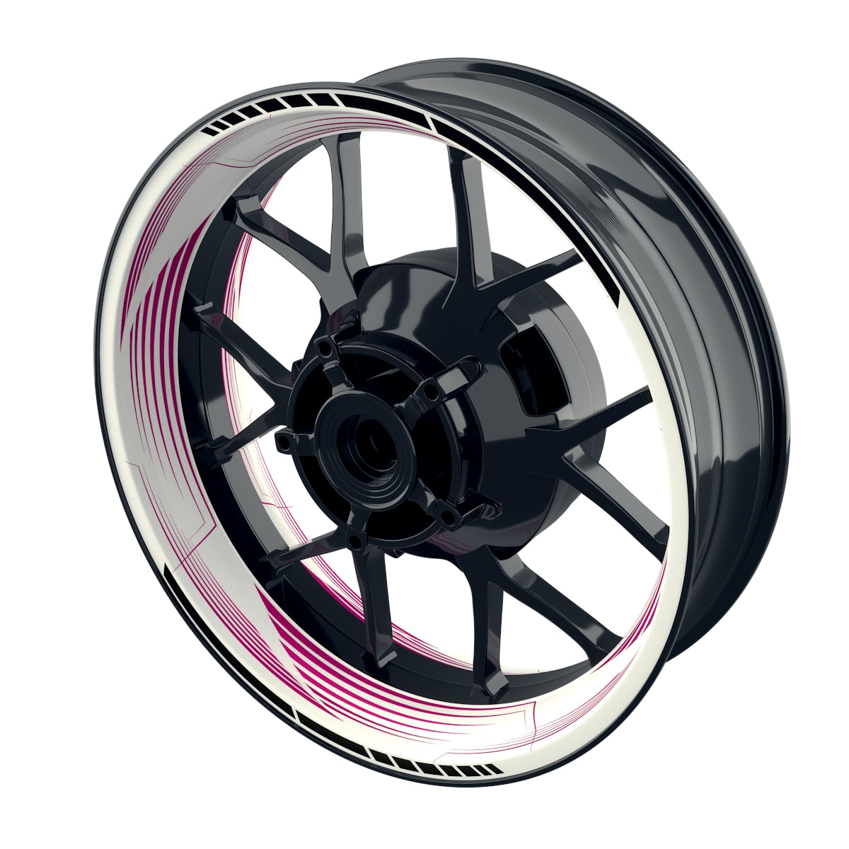 Felgenaufkleber Saw weiss neutral Wheelsticker Premium pink