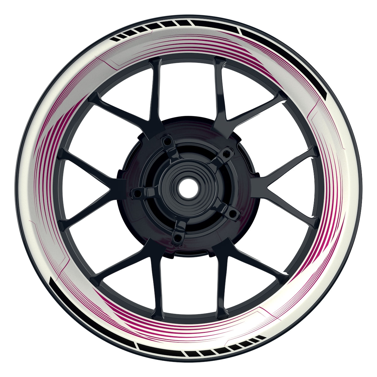 Felgenaufkleber Saw weiss neutral Wheelsticker Premium pink