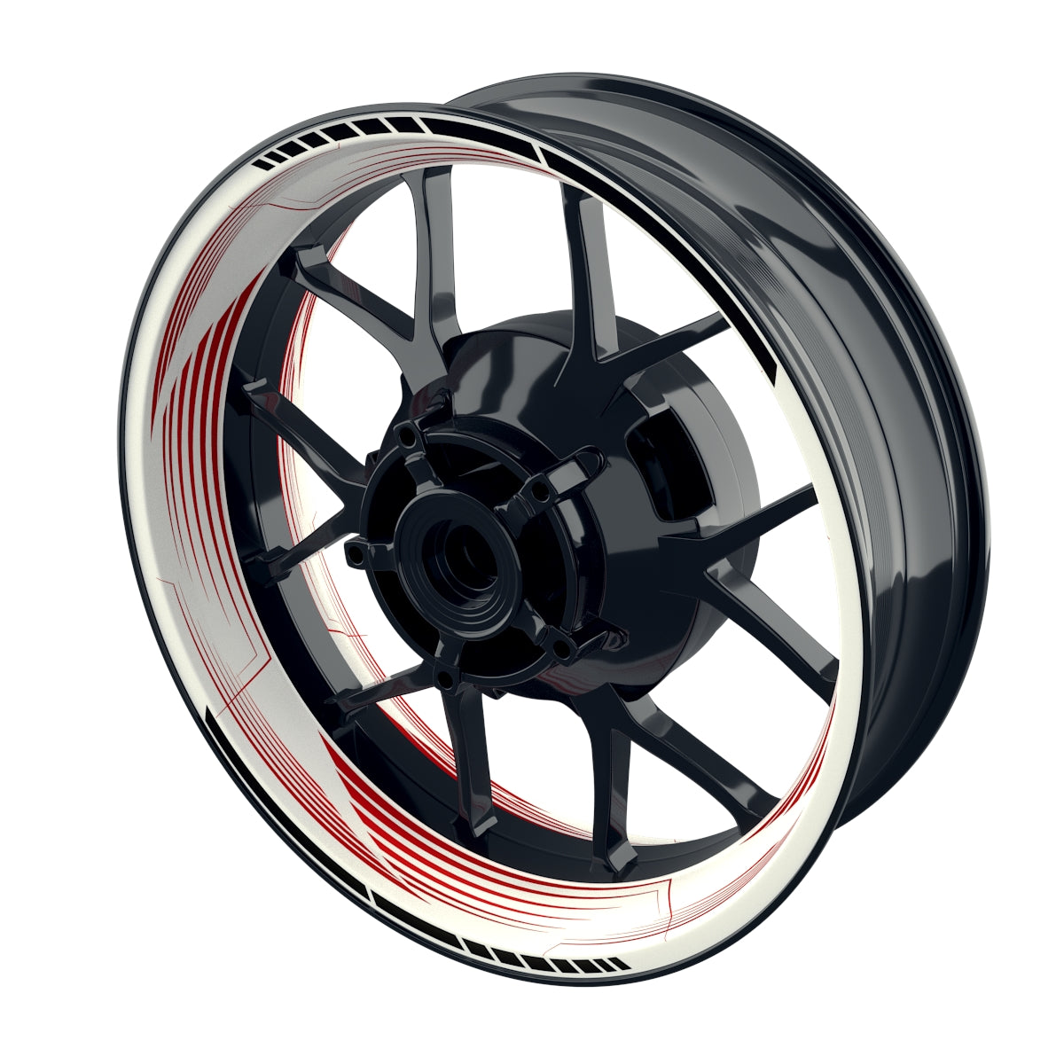 Felgenaufkleber Saw weiss neutral Wheelsticker Premium rot