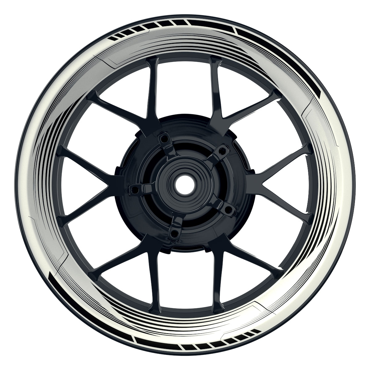 Felgenaufkleber Saw weiss neutral Wheelsticker Premium schwarz