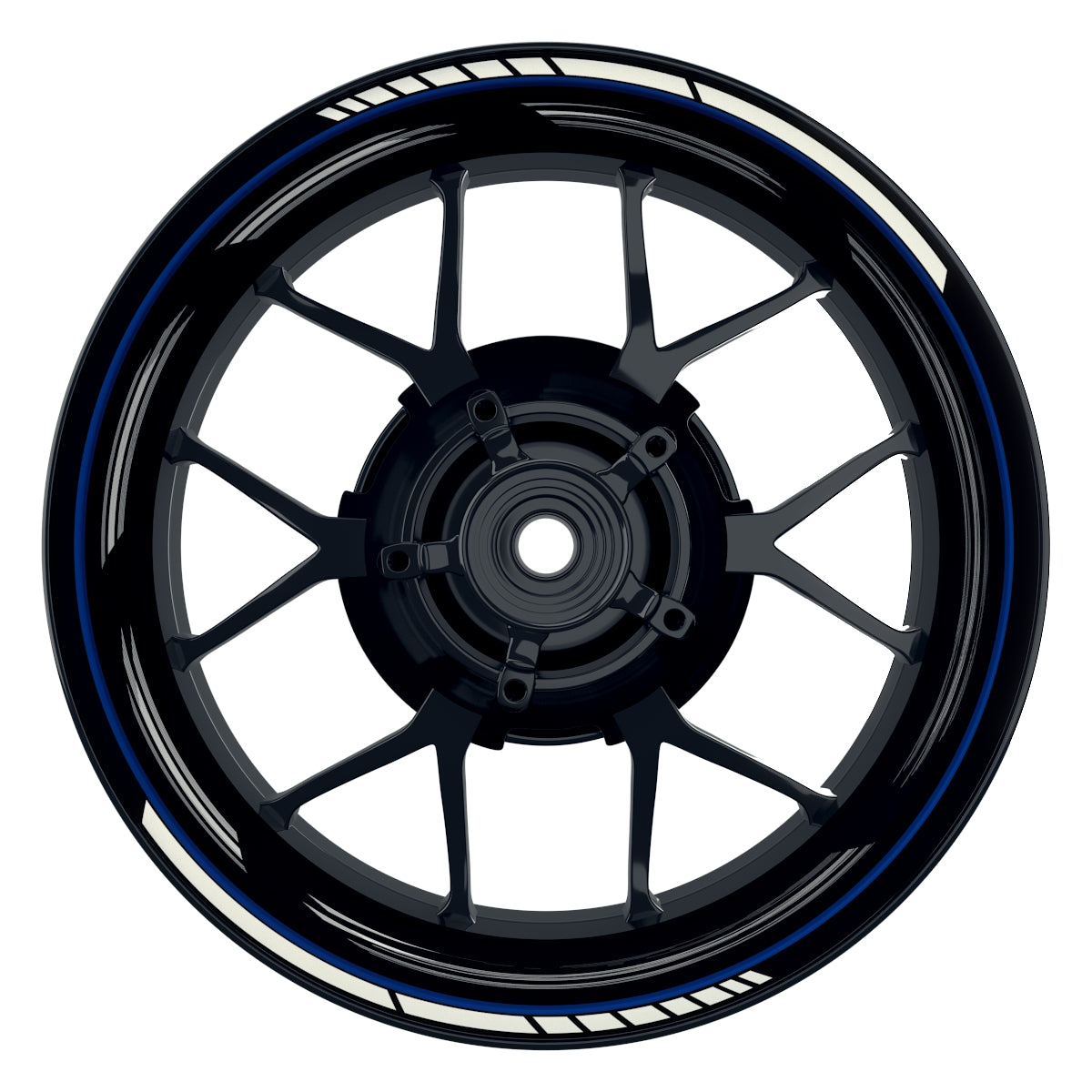 Felgenaufkleber Scratched schwarz neutral Wheelsticker Premium blau