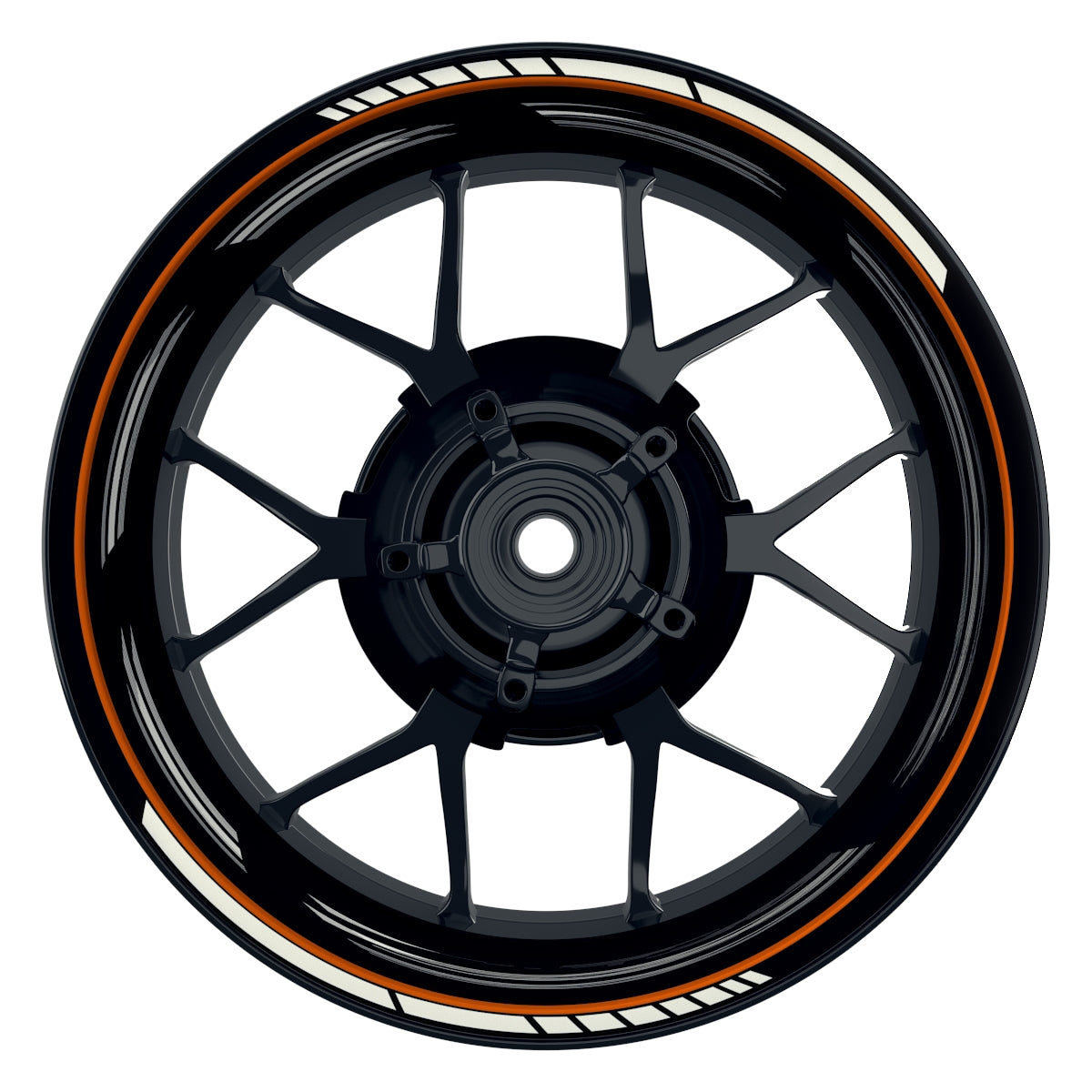 Felgenaufkleber Scratched schwarz neutral Wheelsticker Premium orange