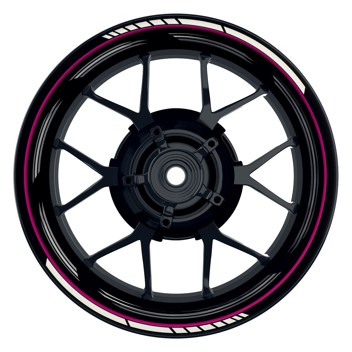 Felgenaufkleber Scratched schwarz neutral Wheelsticker Premium pink
