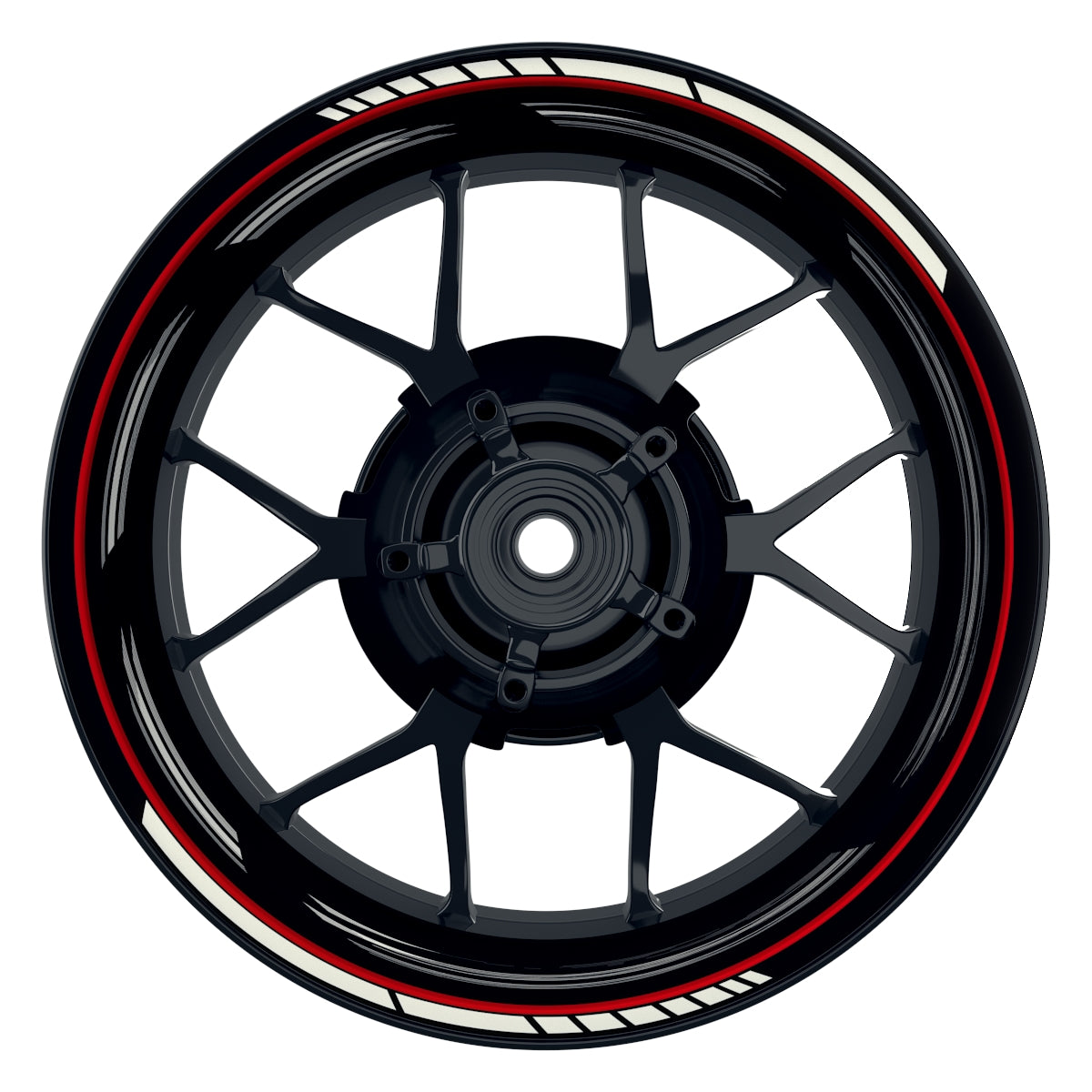 Felgenaufkleber Scratched schwarz neutral Wheelsticker Premium rot