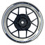 Felgenaufkleber Scratched weiss neutral Wheelsticker Premium blau
