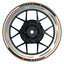 Felgenaufkleber Scratched weiss neutral Wheelsticker Premium orange
