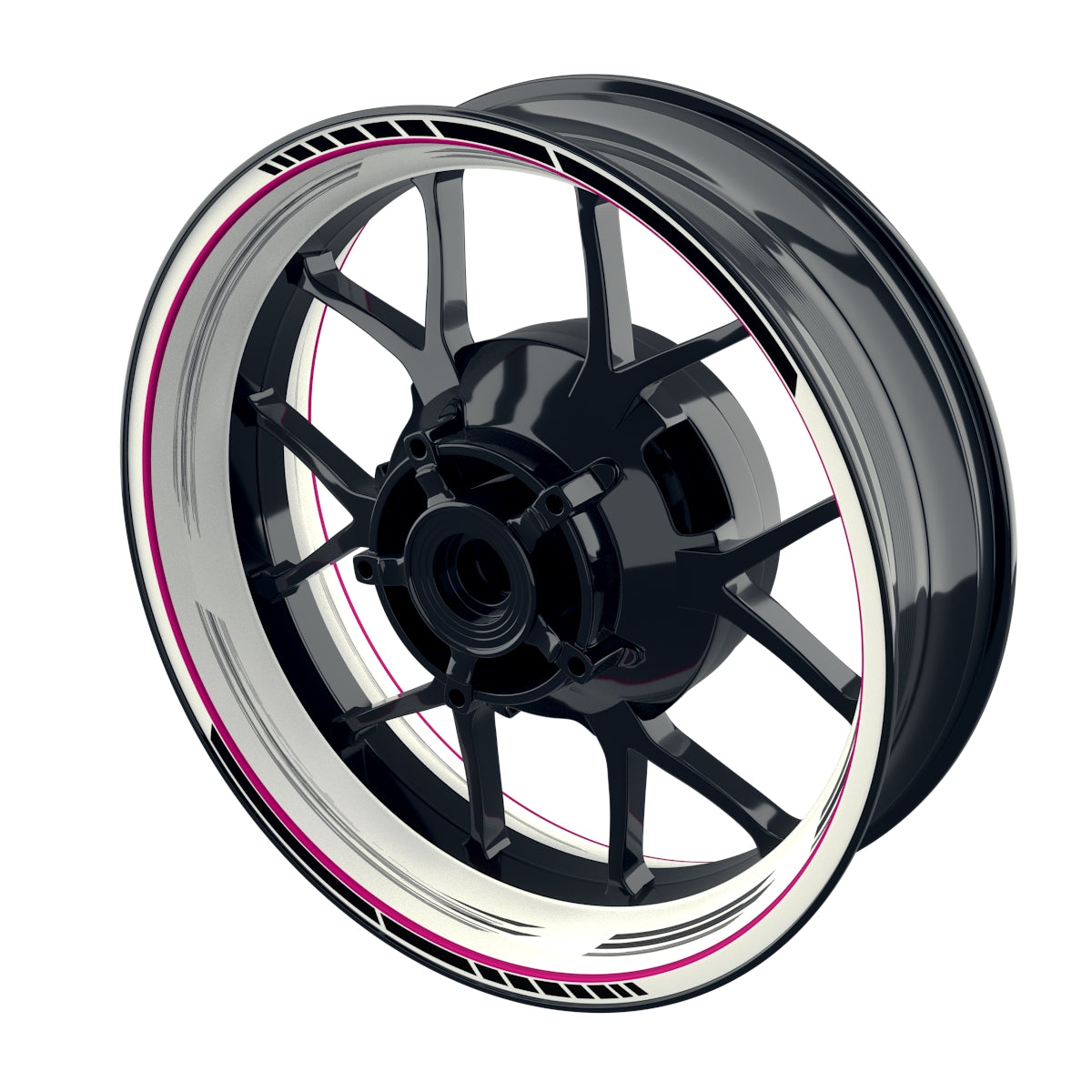 Felgenaufkleber Scratched weiss neutral Wheelsticker Premium pink