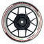 Felgenaufkleber Scratched weiss neutral Wheelsticker Premium rot