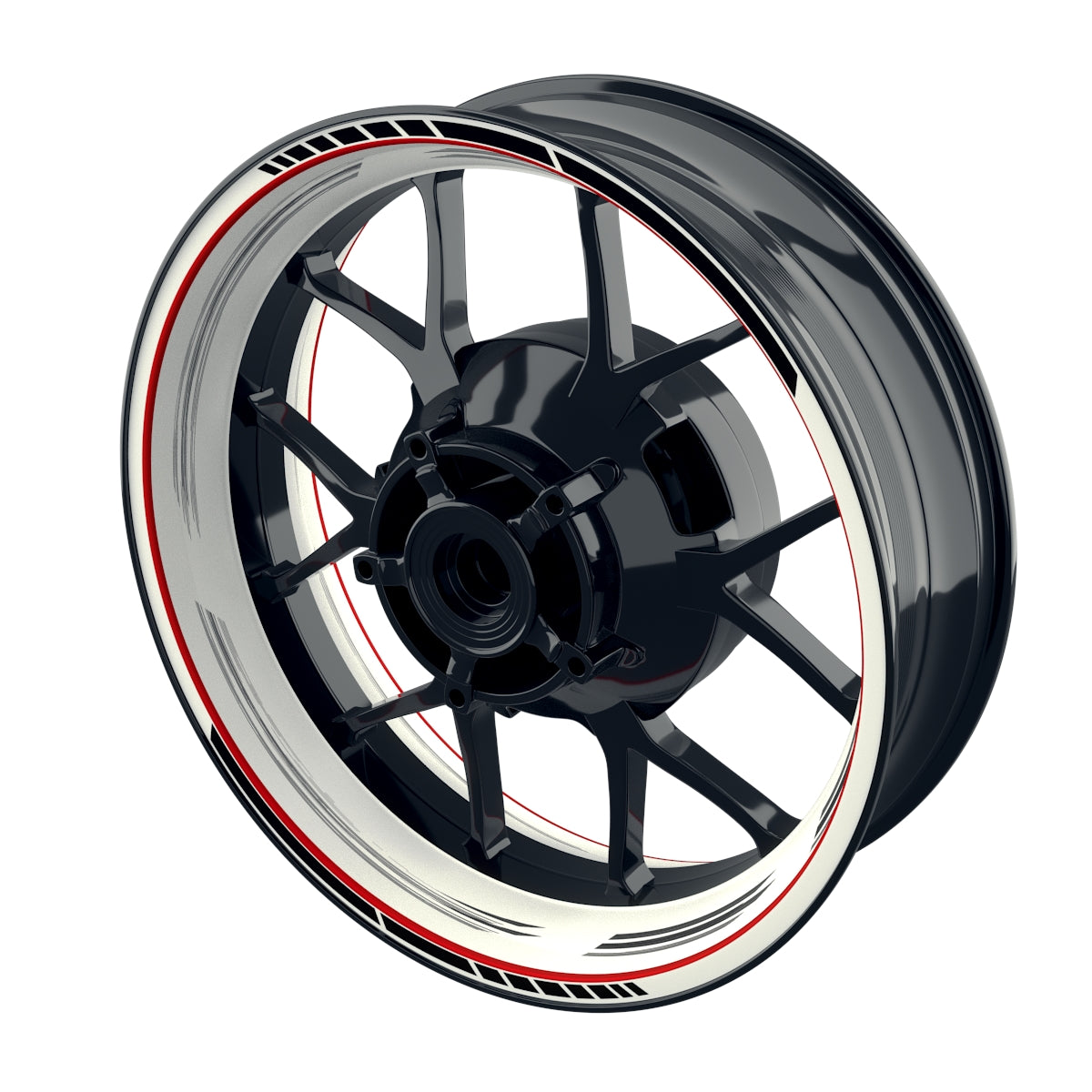 Felgenaufkleber Scratched weiss neutral Wheelsticker Premium rot