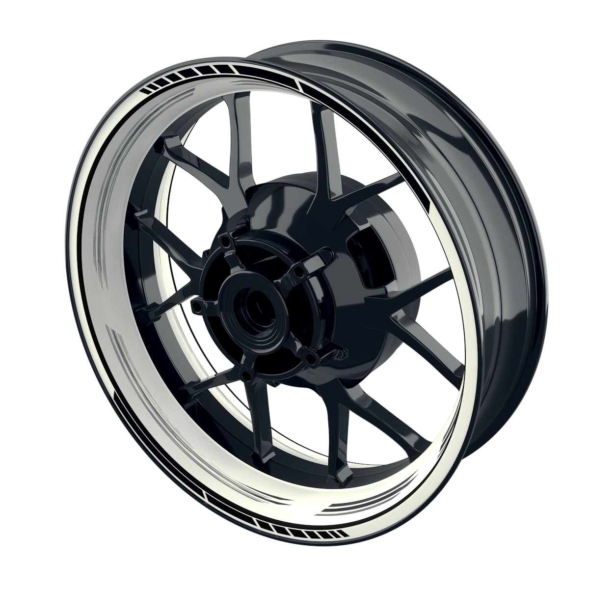 Felgenaufkleber Scratched weiss neutral Wheelsticker Premium schwarz