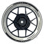 Felgenaufkleber Scratched weiss neutral Wheelsticker Premium schwarz