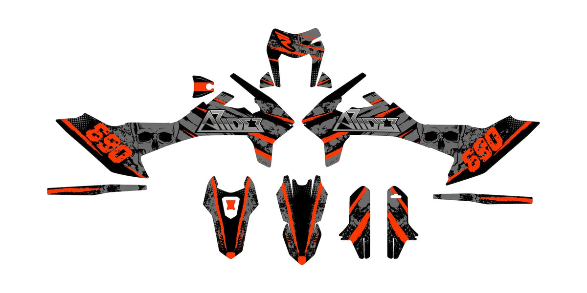 Dekor passend für KTM 690 SMC-R - Skull Edition - Arider