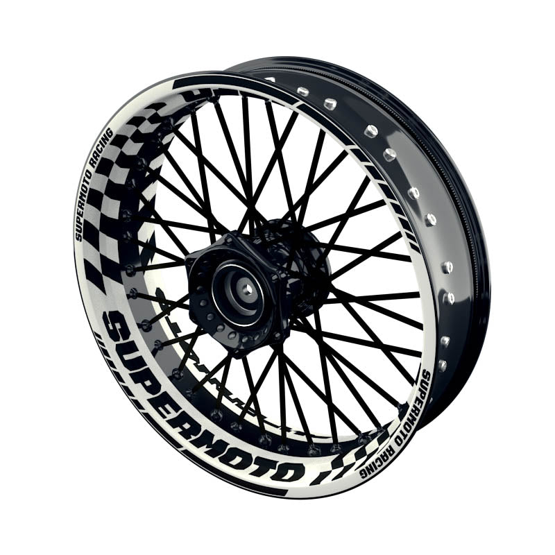 Felgenaufkleber Supermoto Design GRID W schwarz