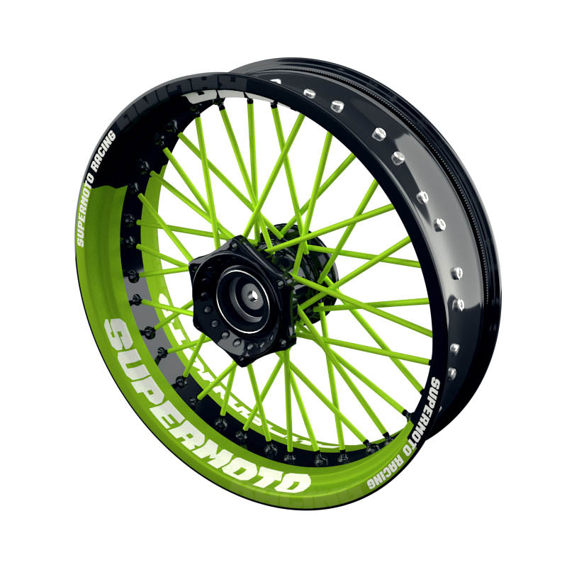 Felgenaufkleber Supermoto Design V1 grün
