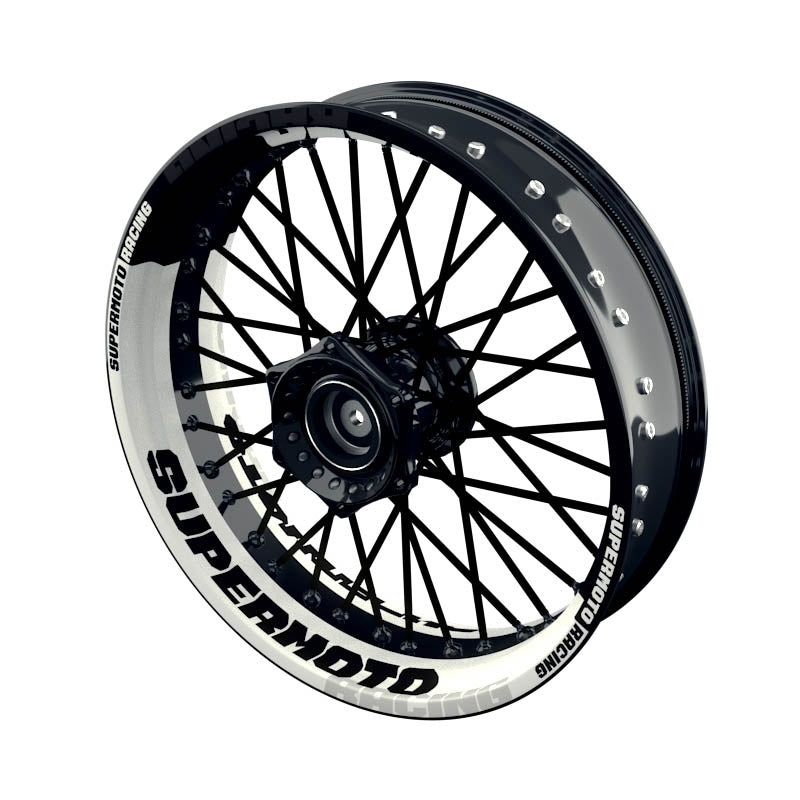 Felgenaufkleber Supermoto Design V1 schwarz