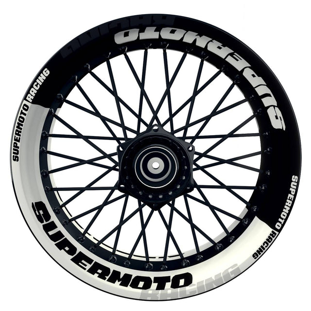 Felgenaufkleber Supermoto Design V1 schwarz