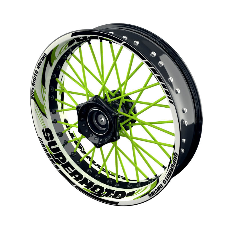 Felgenaufkleber Supermoto Design Razor W grün