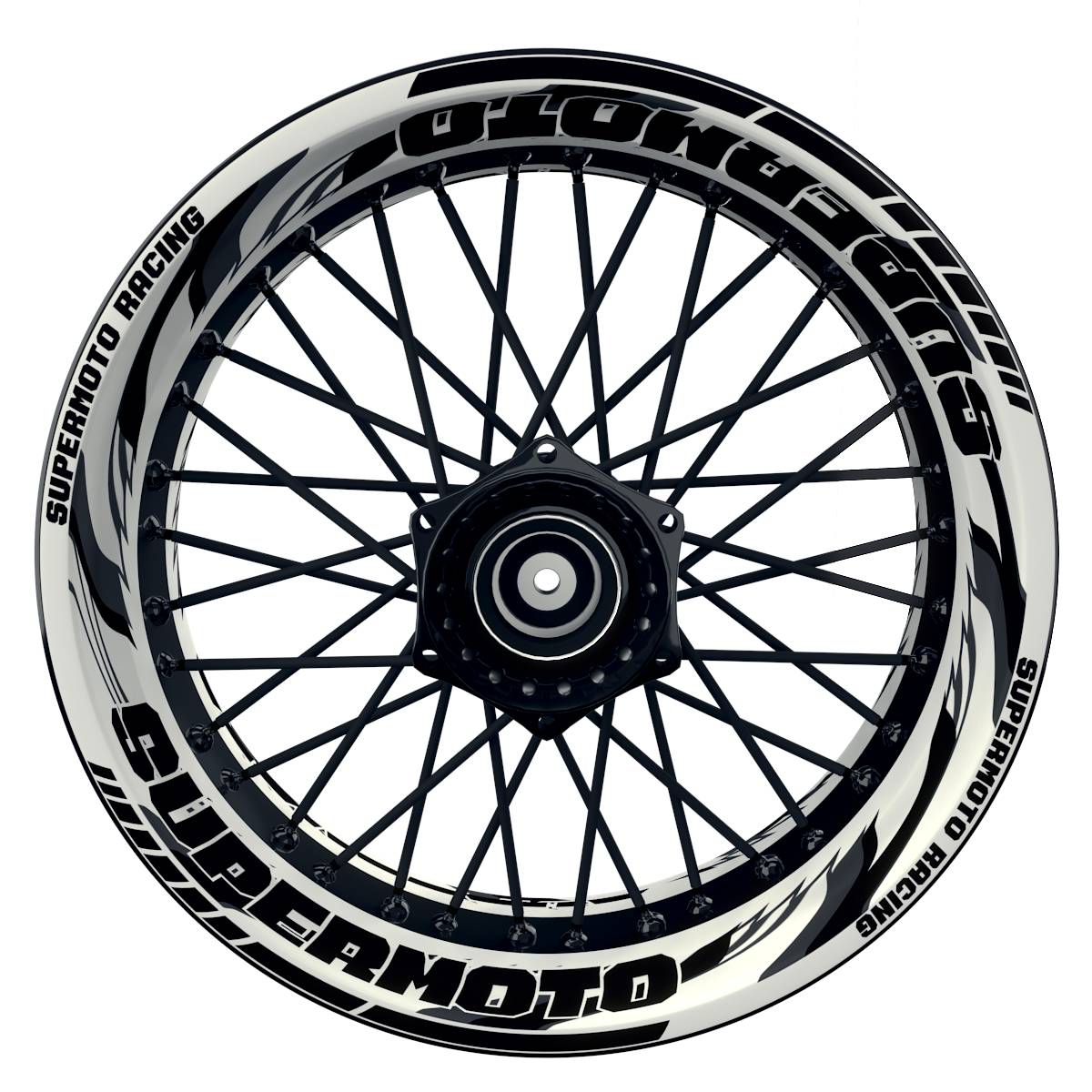 Felgenaufkleber Supermoto Design Razor W schwarz