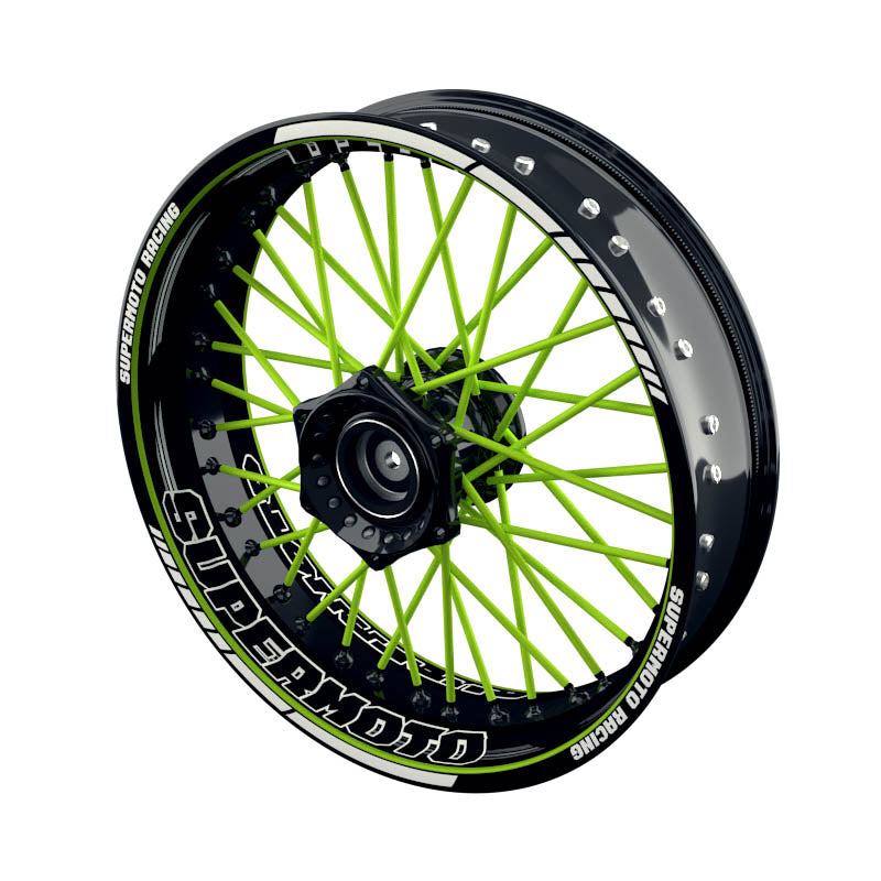 Felgenaufkleber Supermoto Design Scratched S grün