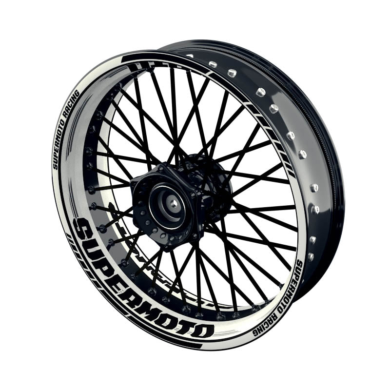 Felgenaufkleber Supermoto Design Scratched W schwarz
