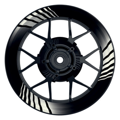 Felgenaufkleber Techno schwarz Wheelsticker Premium weiss