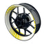 Felgenaufkleber Techno weiss Wheelsticker Premium gelb