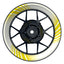 Felgenaufkleber Techno weiss Wheelsticker Premium gelb