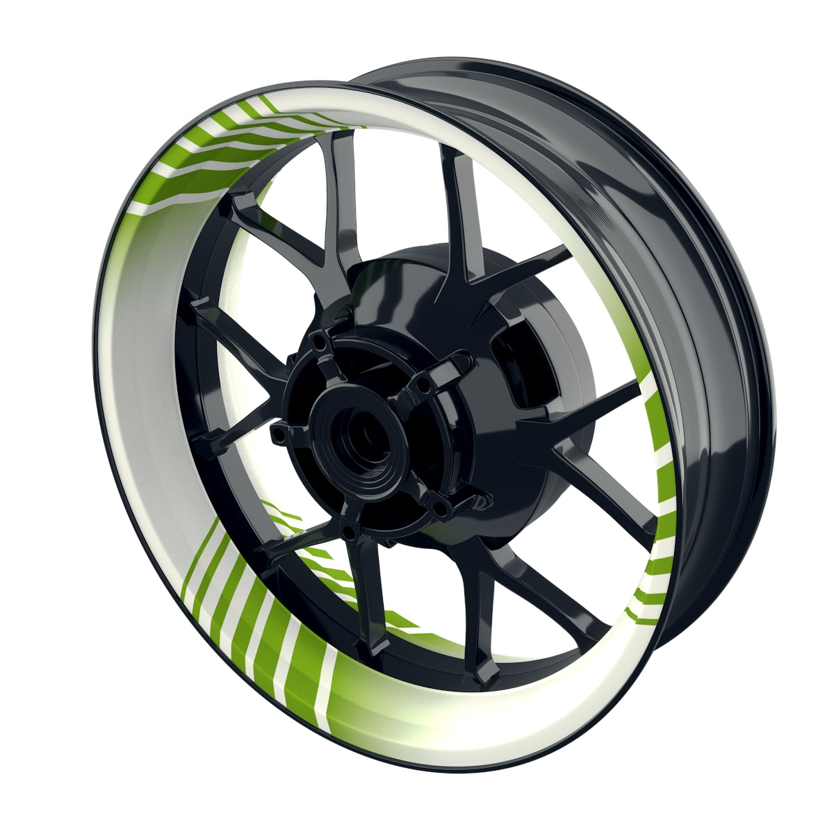 Felgenaufkleber Techno weiss Wheelsticker Premium grün