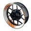 Felgenaufkleber Techno weiss Wheelsticker Premium orange