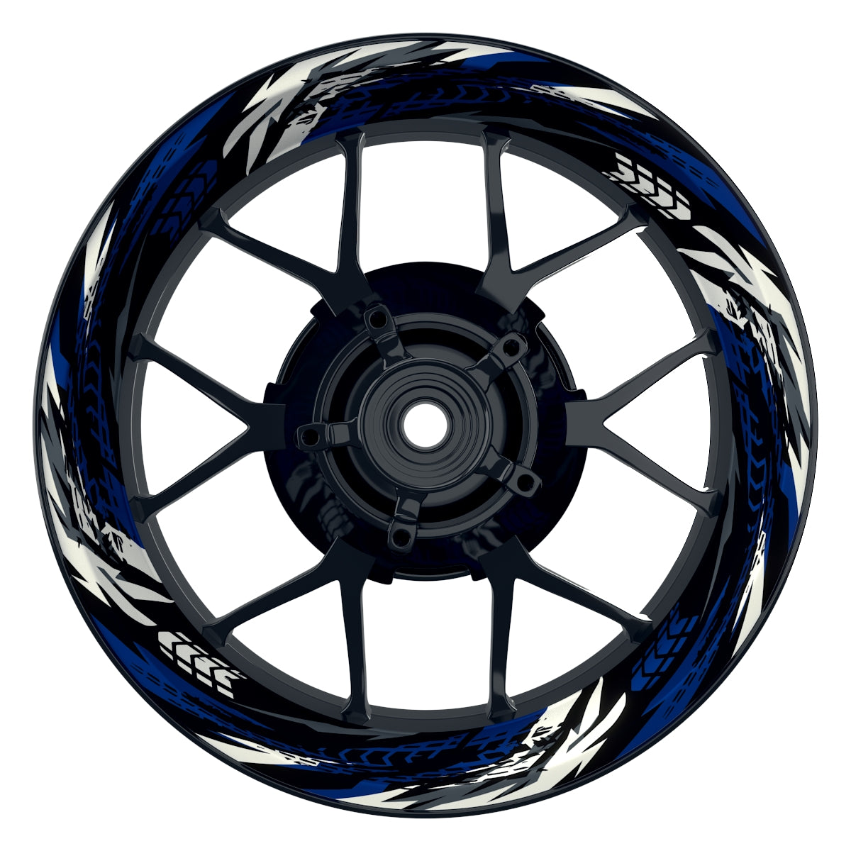 Felgenaufkleber Tires schwarz Wheelsticker Premium blau
