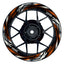 Felgenaufkleber Tires schwarz Wheelsticker Premium orange