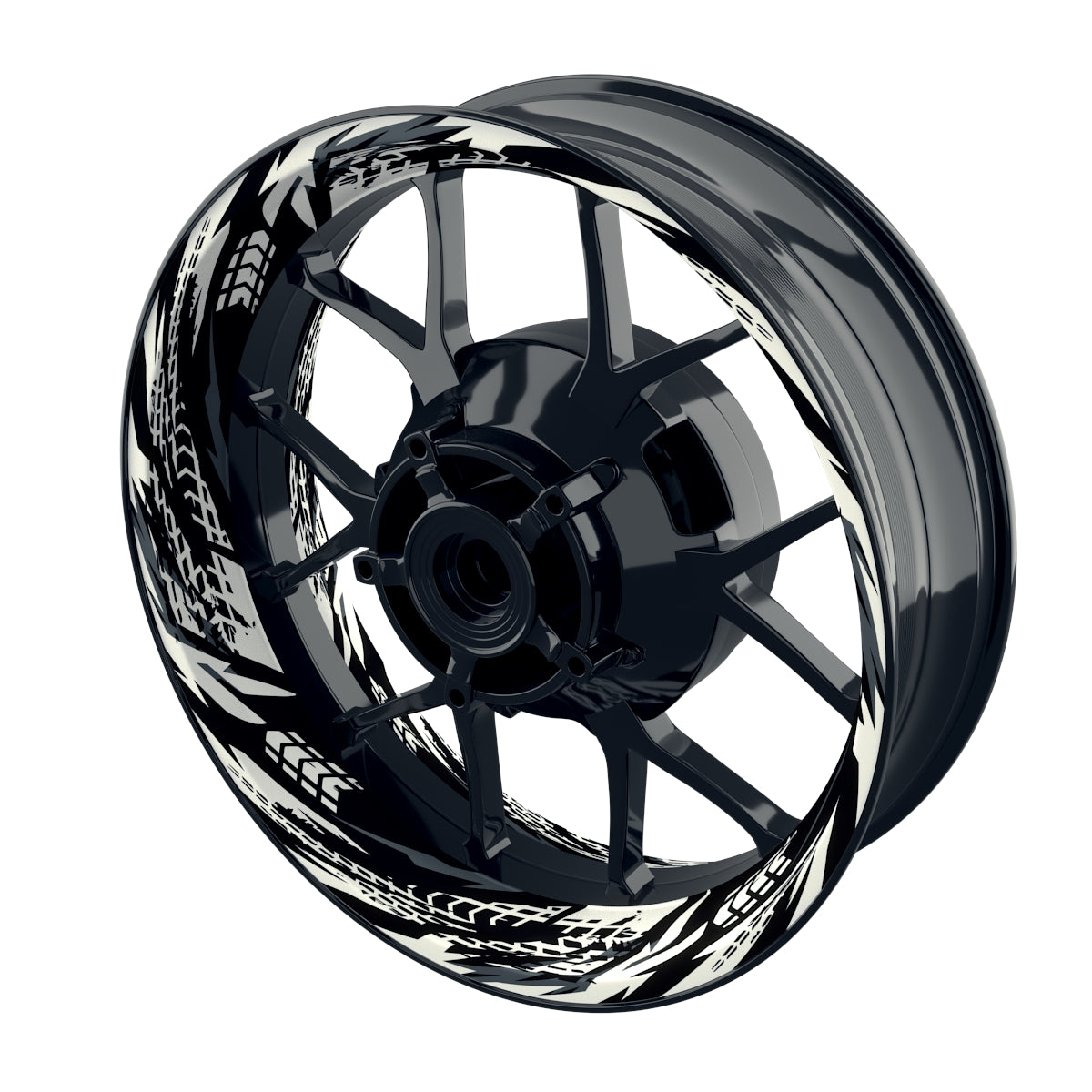 Felgenaufkleber Tires schwarz Wheelsticker Premium weiss