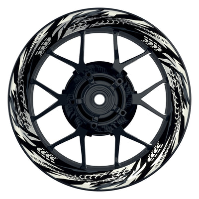 Felgenaufkleber Tires schwarz Wheelsticker Premium weiss