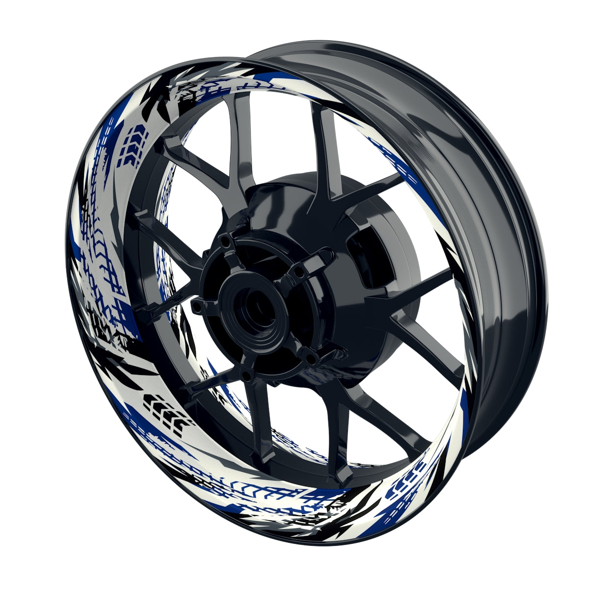 Felgenaufkleber Tires weiss Wheelsticker Premium blau