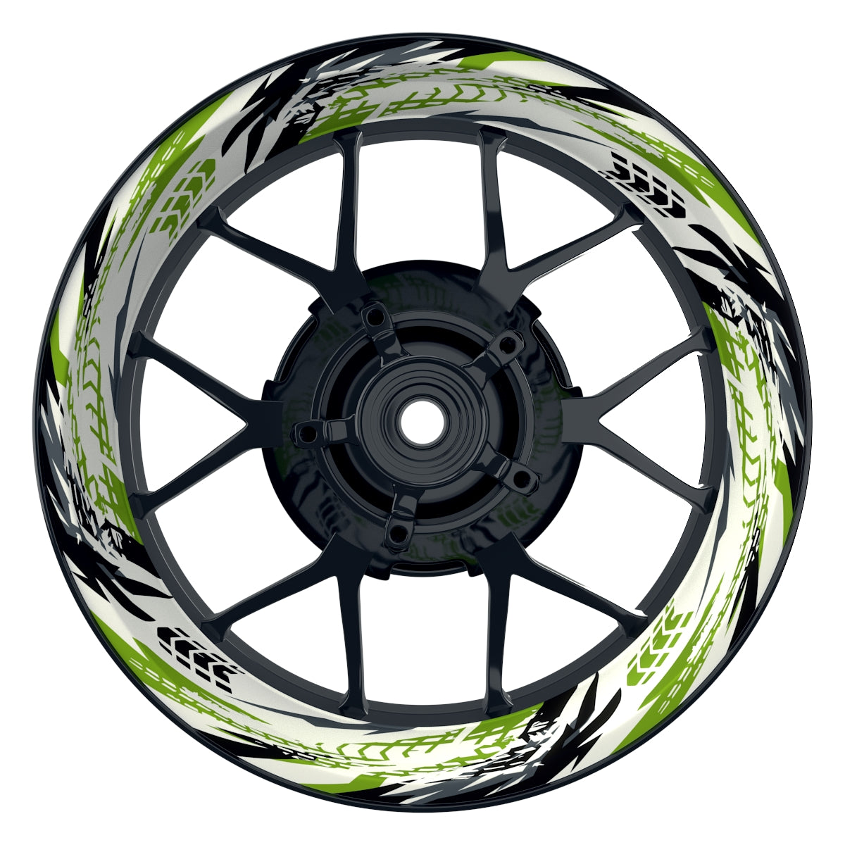 Felgenaufkleber Tires weiss Wheelsticker Premium grün