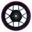 Felgenrandaufkleber V10 schwarz pink Frontansicht